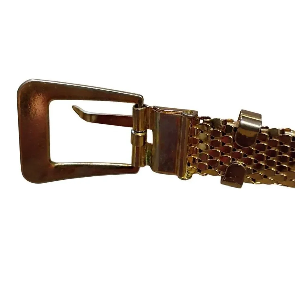 Vintage Gold Metallic Mesh Women's Belt 33